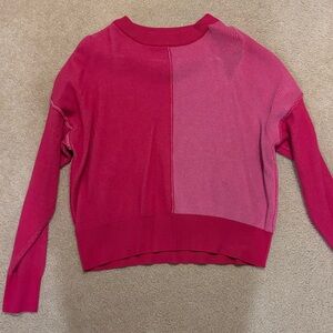 Pink half and half shirt